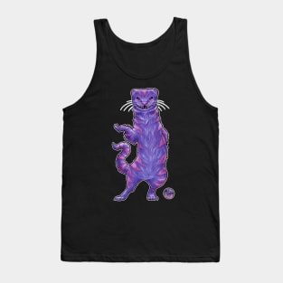 The Cheshire Cat Ferret - White Outlined Version Tank Top